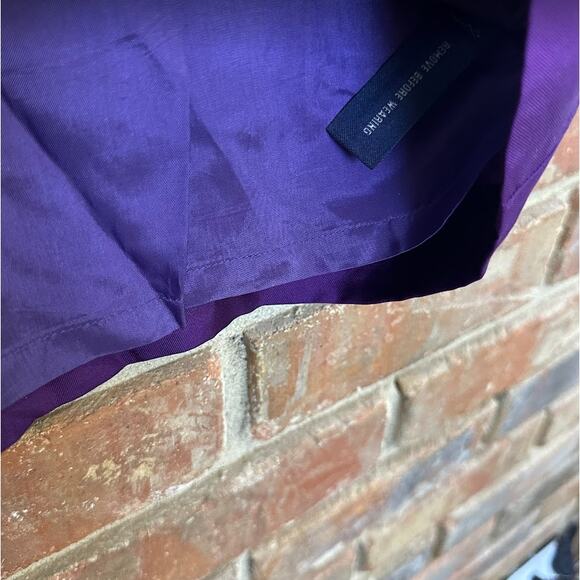 Banana Republic Purple Cap‎ Sleeves Side Zip 100% Silk Sheath Dress Size 0 - Picture 7 of 11